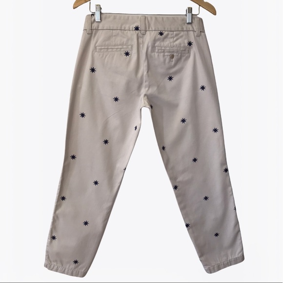 J. Crew Scout 100% Cotton Embroidered Stars Women’s Pants 0/2 - Picture 4 of 14